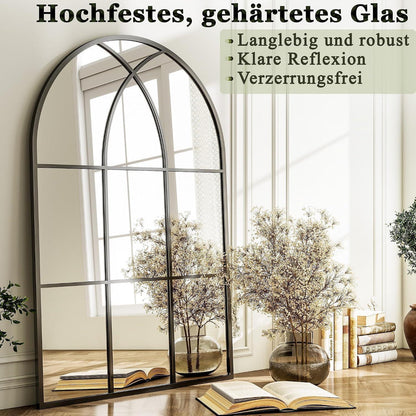 Wandspiegel Fischgrät, Schwarz 75x120 cm | Dekorative Spiegel