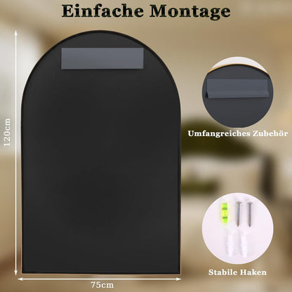 Wandspiegel Fischgrät, Schwarz 75x120 cm | Dekorative Spiegel