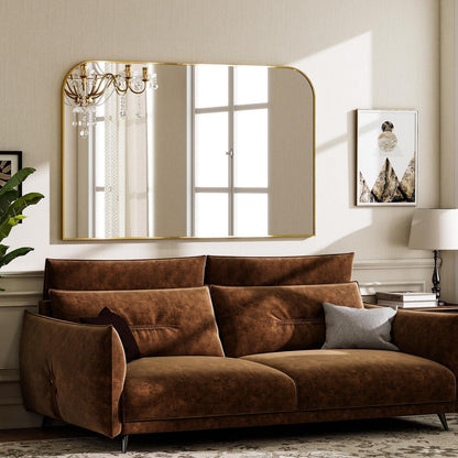 Goldener Badezimmerspiegel 75x120cm mit abgerundeten Ecken
