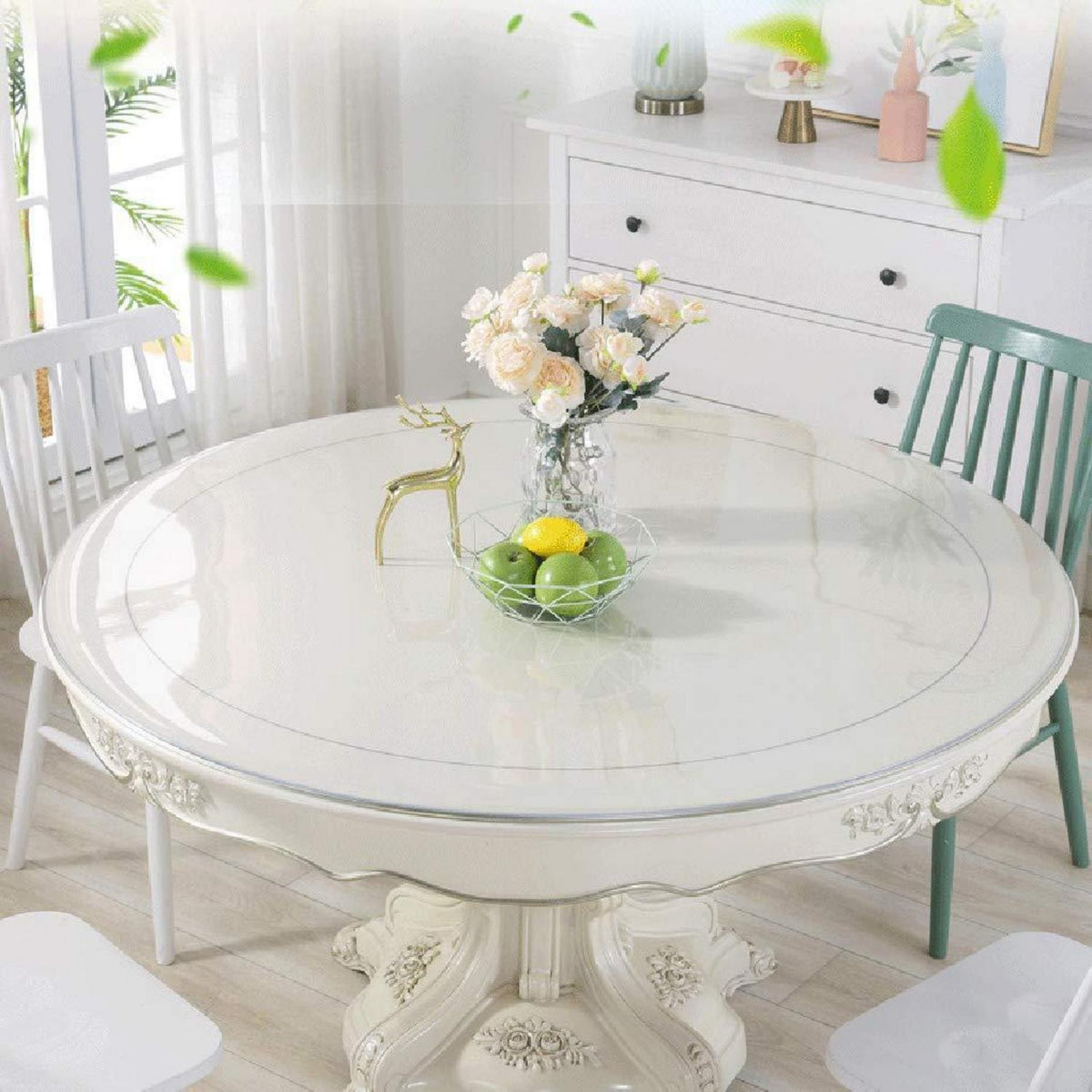 PVC Tischdecke Transparent Rund 120cm – Schutzfolie 2mm