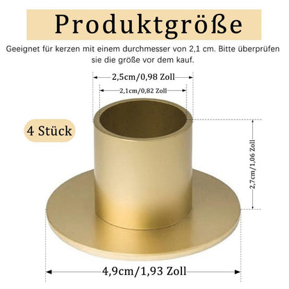 Vintage Kerzenhalter Set aus Metall - 4 Stück