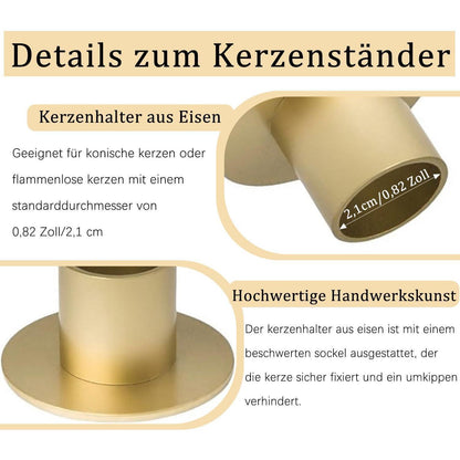 Vintage Kerzenhalter Set aus Metall - 4 Stück