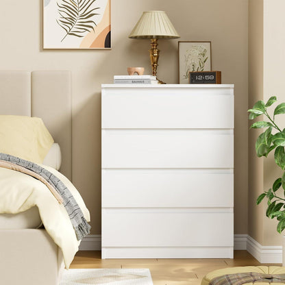 Weiße Kommode mit 4 Schubladen – 70x40x95 cm