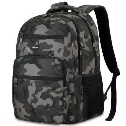 Laptop Rucksack 17,3 Zoll – Wasserdichter Schulrucksack Schwarz Camo