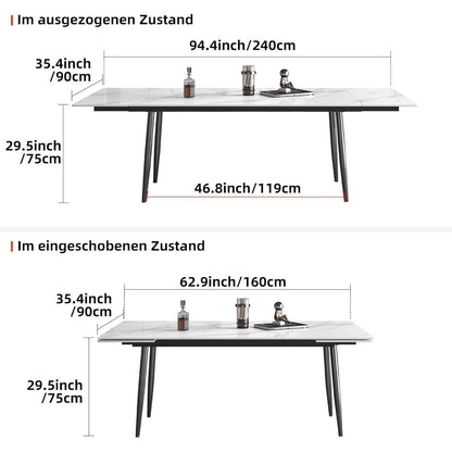 Essgruppe modern, ausziehbar (10 Stühle)