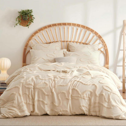 Bettwäsche-Set Boho Getuftet Beige 200x220cm