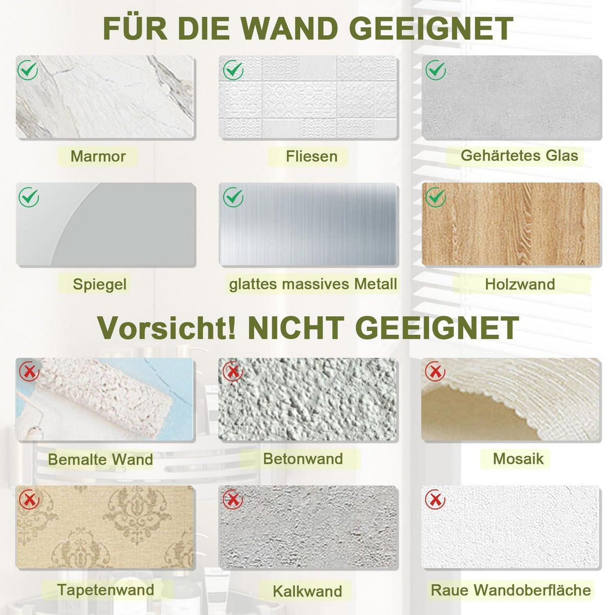 Duschablage ohne Bohren – Rostfreies Duschregal 2er-Set