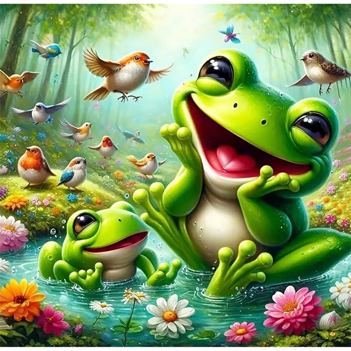Malen nach Zahlen Frosch – Bastelset für Erwachsene