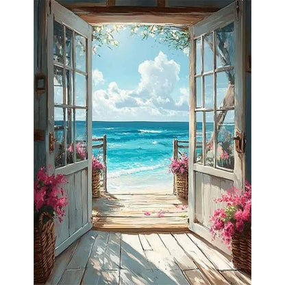 Malen nach Zahlen Erwachsene – Landschaft "Doorway to the Ocean"