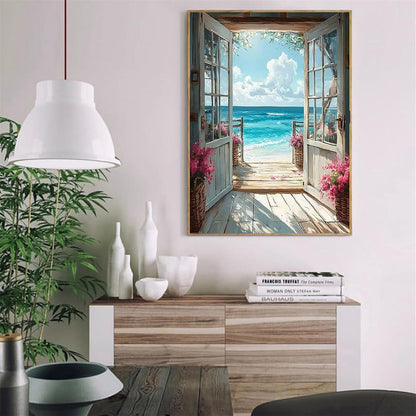 Malen nach Zahlen Erwachsene – Landschaft "Doorway to the Ocean"