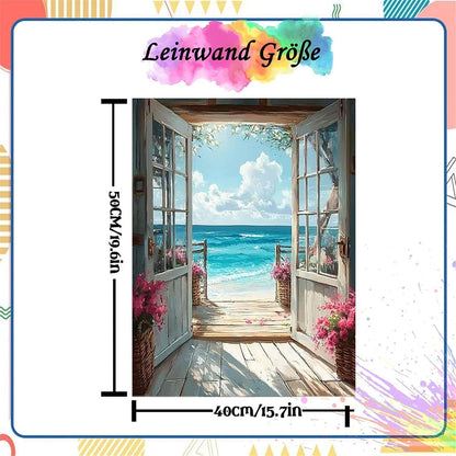 Malen nach Zahlen Erwachsene – Landschaft "Doorway to the Ocean"