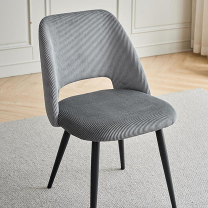 Esstisch Set mit 6 Cord-Stühlen – Modern & Komfortabel