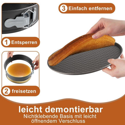 3x Springform Set Rund Antihaft 20/22/24cm Backformen