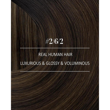 Echthaar Clip-in Extensions 60cm braun Balayage