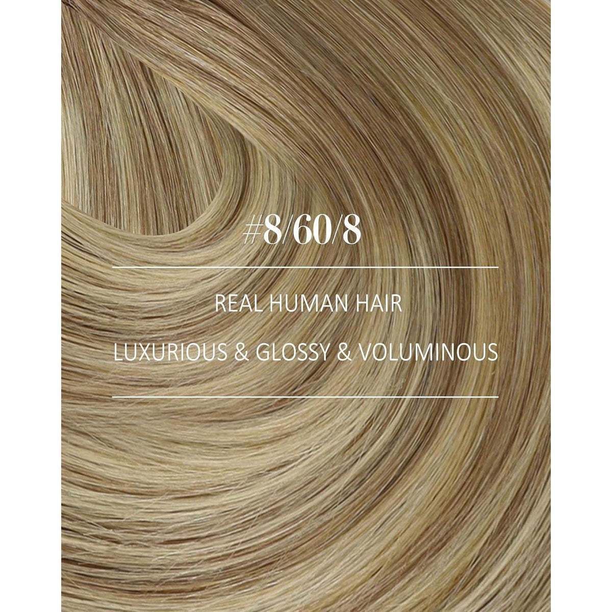Clip-in Echthaar Extensions Balayage Hellbraun-Blond 60cm