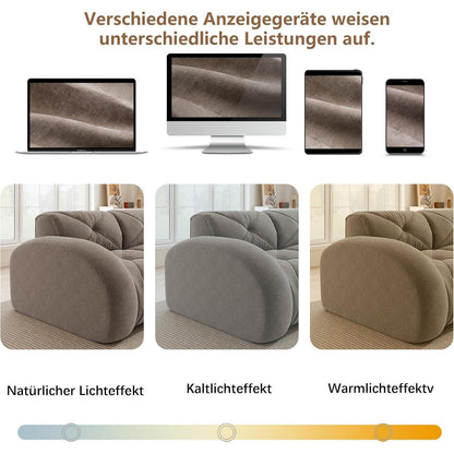 Rahmenloses 2-Sitzer Sofa Braun – Chenille Couch mit 32D Schaum