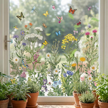 Fensterbilder Frühling Selbstklebend mit Rakel | Frühlingsdeko Blumen