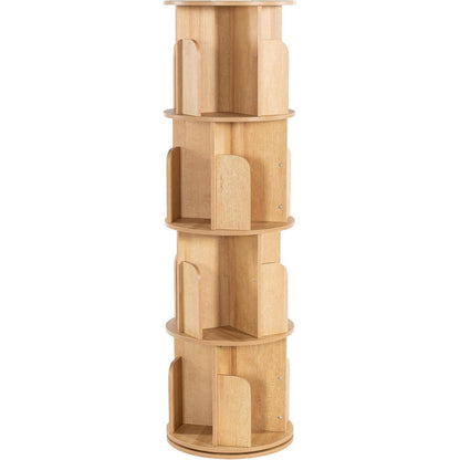 Drehbares Bücherregal Holz 4 Ebenen – Platzsparend & Flexibel