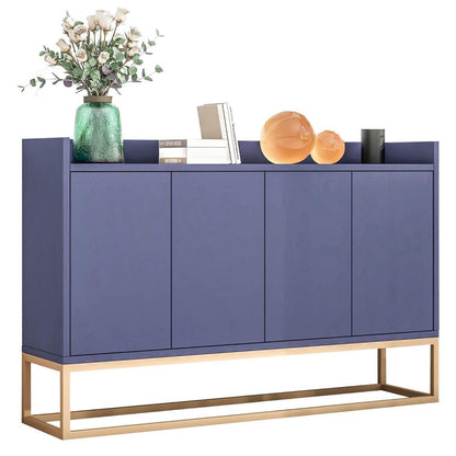 120cm Sideboard Blau – Küchenschrank mit Arbeitsplatte & Regalen
