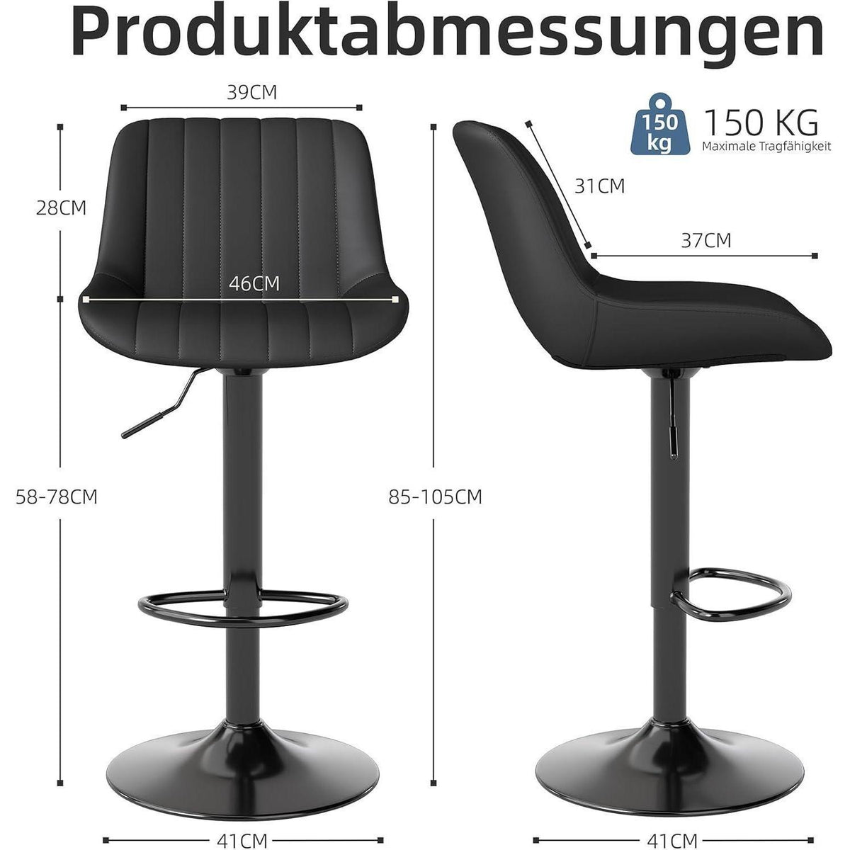Drehbare Barhocker Set 3er – Höhenverstellbar & Modern