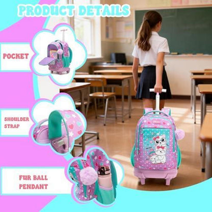 Schulrucksack Trolley Mädchen – Ergonomisch & Robust (1.-4. Klasse)