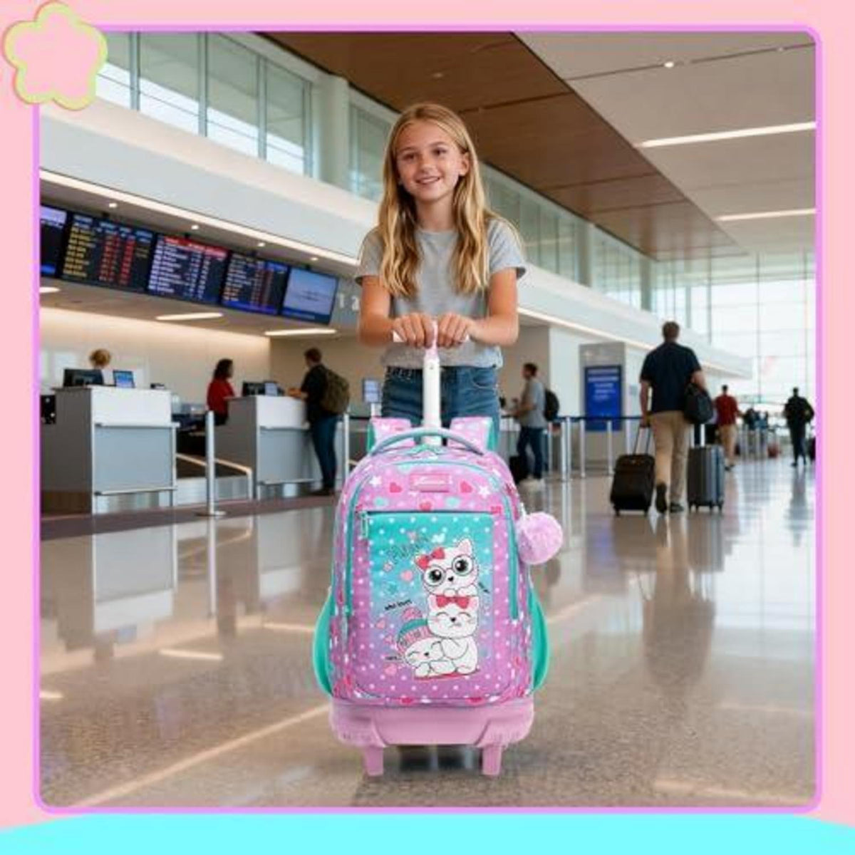 Schulrucksack Trolley Mädchen – Ergonomisch & Robust (1.-4. Klasse)