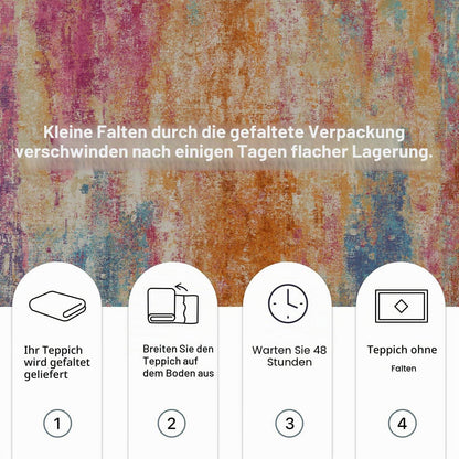 Moderner Wohnzimmerteppich 200x290 cm – Waschbar & Rutschfest