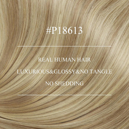 Nanoring Haarverlängerung Aschblond Echthaar 50cm