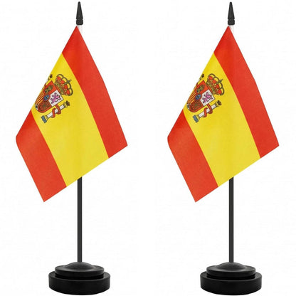 Spanien Tischflaggen 2er Set WM 2026 – Home & Büro Deko