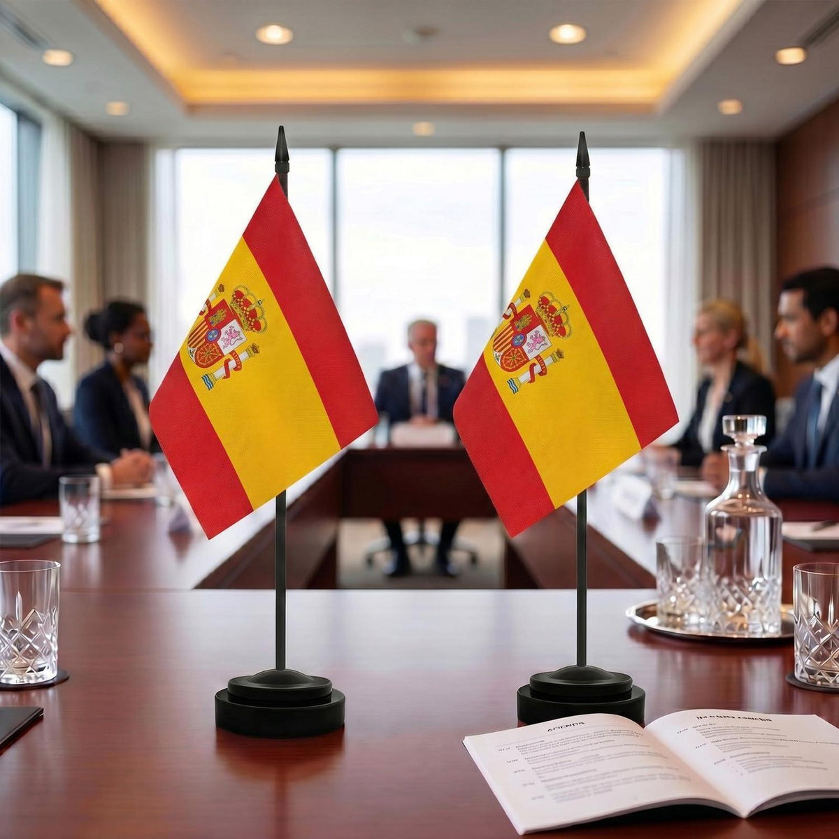 Spanien Tischflaggen 2er Set WM 2026 – Home & Büro Deko