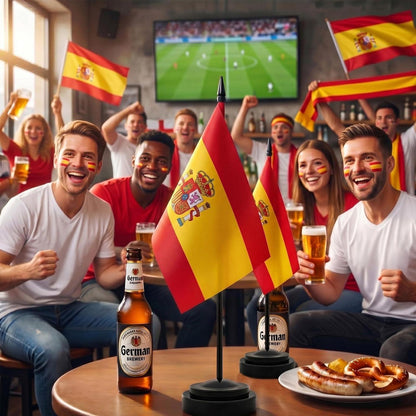 Spanien Tischflaggen 2er Set WM 2026 – Home & Büro Deko