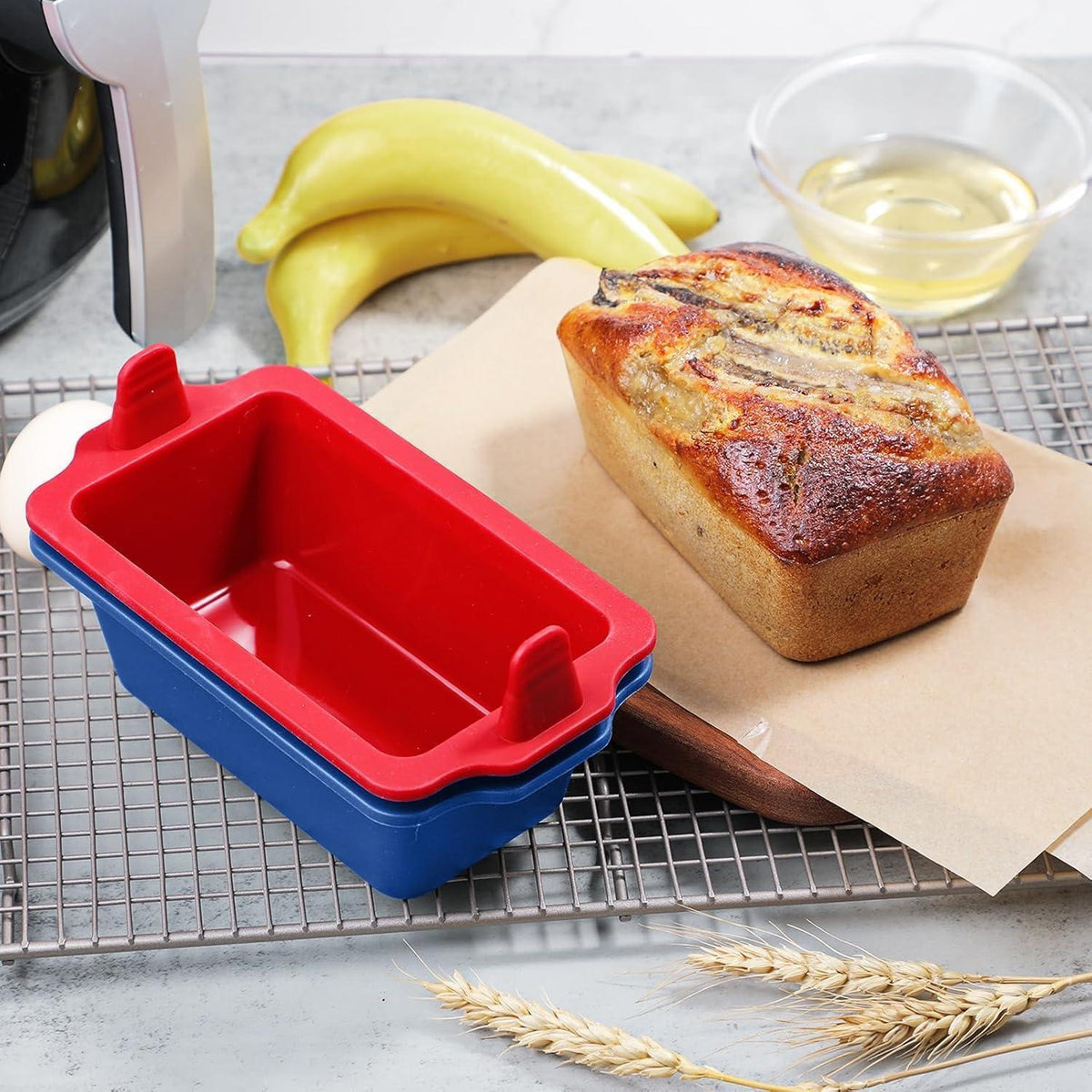 Silikon Backform für Heißluftfritteuse – 2er Set, Mini Kuchenform