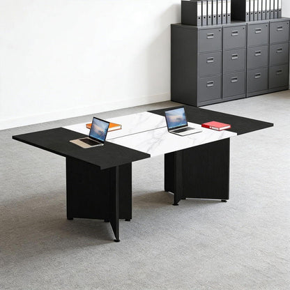Erweiterbarer Konferenztisch Modular | 360 cm | Schwarz-Weiß