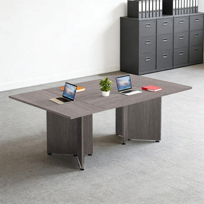 Modularer Konferenztisch, Erweiterbar für 4-12 Personen, 600x120 cm, Dunkelgrau