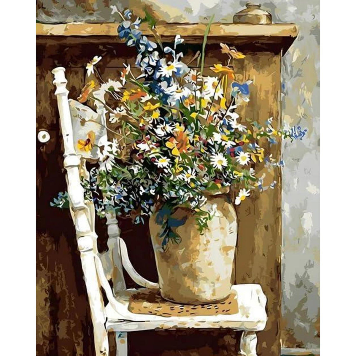 Malen nach Zahlen Gänseblümchen – DIY Bastelset 40x50cm