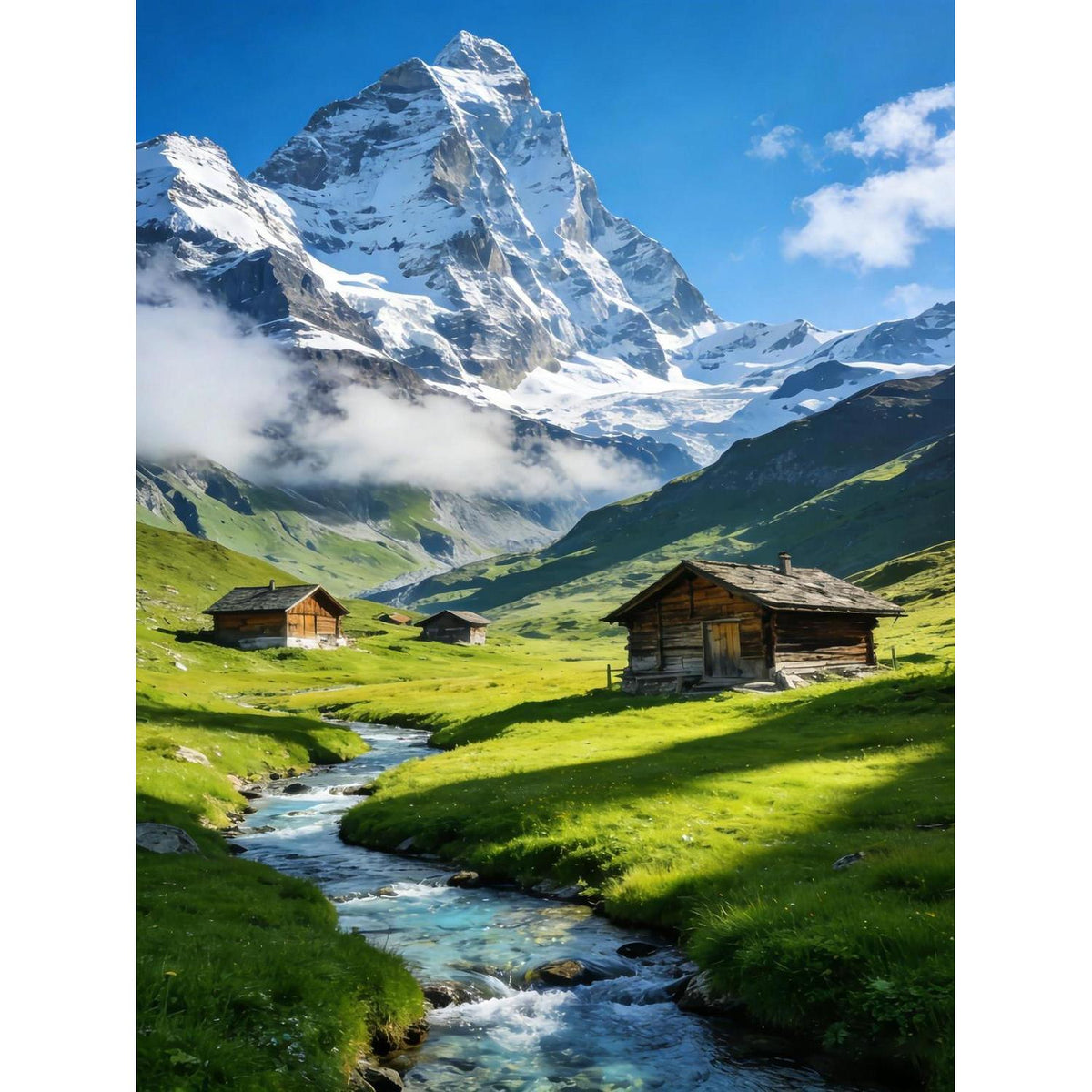 Malen nach Zahlen Landschaft Berg – DIY Bastelset 40x50cm