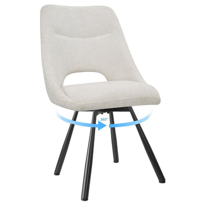 Drehbarer Esszimmerstuhl mit Bezug – Beige