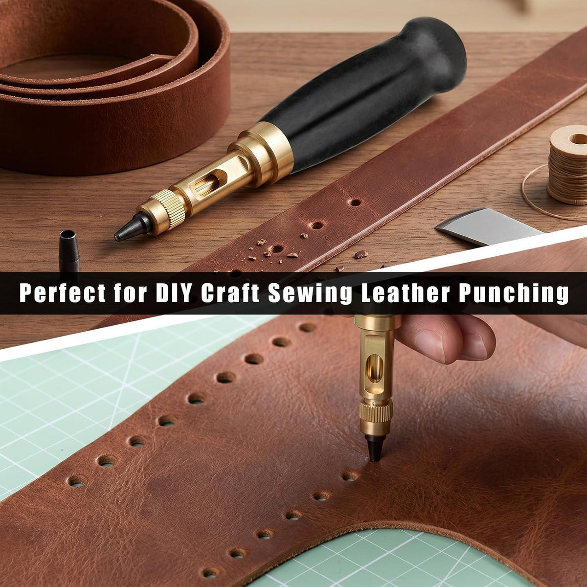 Leder Lochstanzer Set mit 6 Stanzspitzen 1,5-4 mm