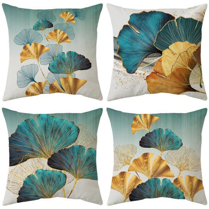 4er-Set Blumen Kissenbezüge 40x40cm - Frühlingsdeko