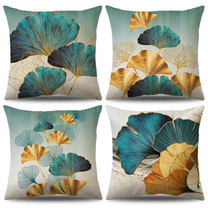 4er-Set Blumen Kissenbezüge 40x40cm - Frühlingsdeko