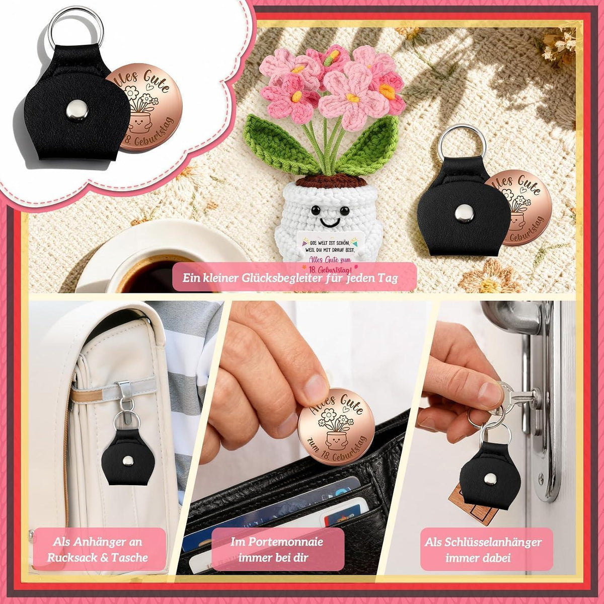 Geschenk 18 Geburtstag Mädchen - Pocket Hug Vergissmeinnicht