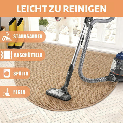 Halbrund Fußmatte 80x100 – Rutschfest & Waschbar für Innen & Außen