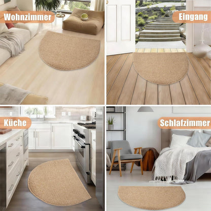 Halbrund Fußmatte 80x100 – Rutschfest & Waschbar für Innen & Außen