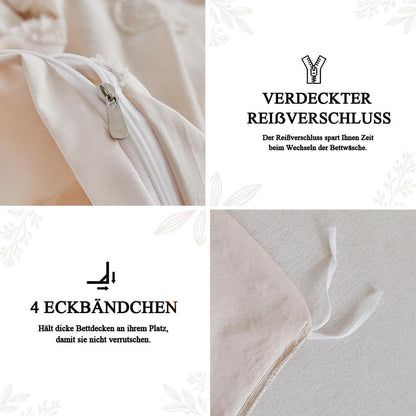 Boho Tufting Bettwäsche Set Beige 220x240cm