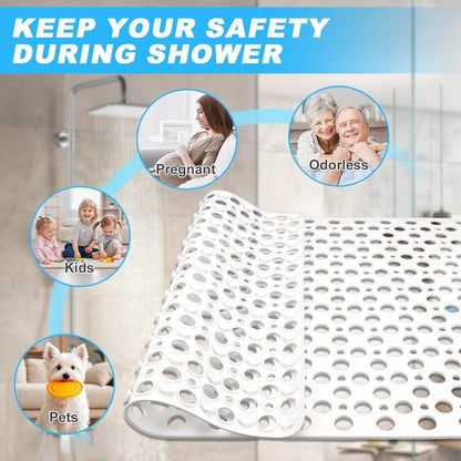 Rutschfeste Duschmatte 60x90cm - Weiche TPE Anti-Rutsch Matte