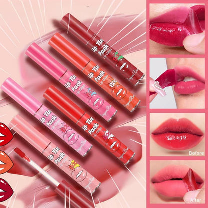 6er Set Peel-Off Lippenstift – Matte Lippenfarben für vollere Lippen
