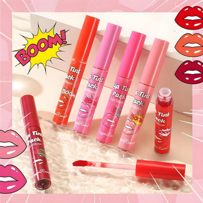 6er Set Peel-Off Lippenstift – Matte Lippenfarben für vollere Lippen