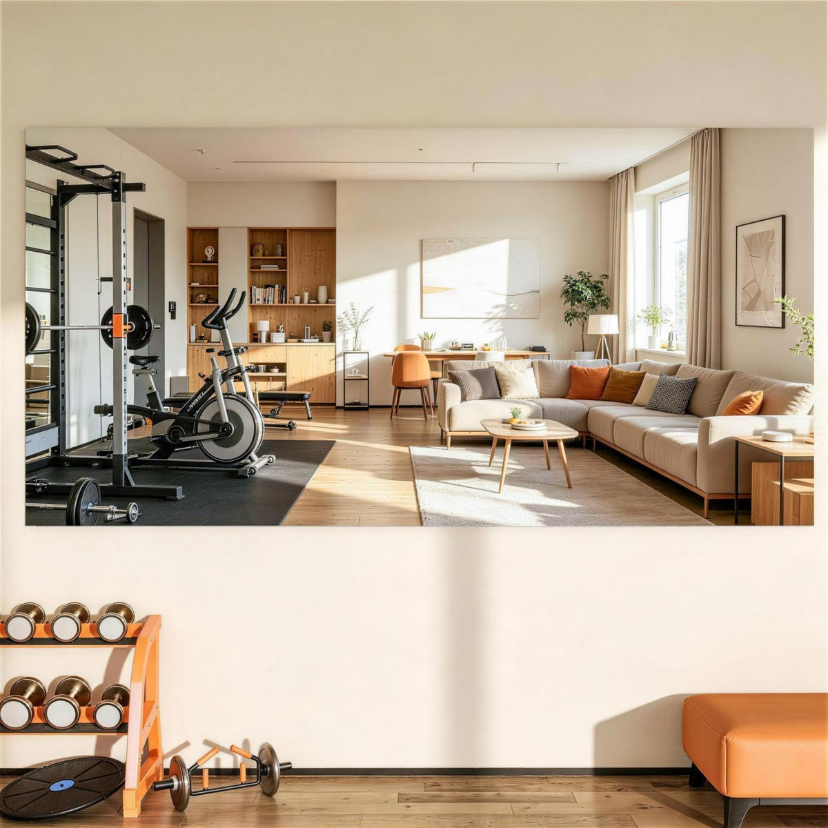 Großes Wandspiegel Fitness 181x91cm – Ideal für Yoga & Home Gym