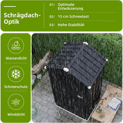 Gerätehaus Metall mit Boden – 87,5x67 cm, 2 Böden