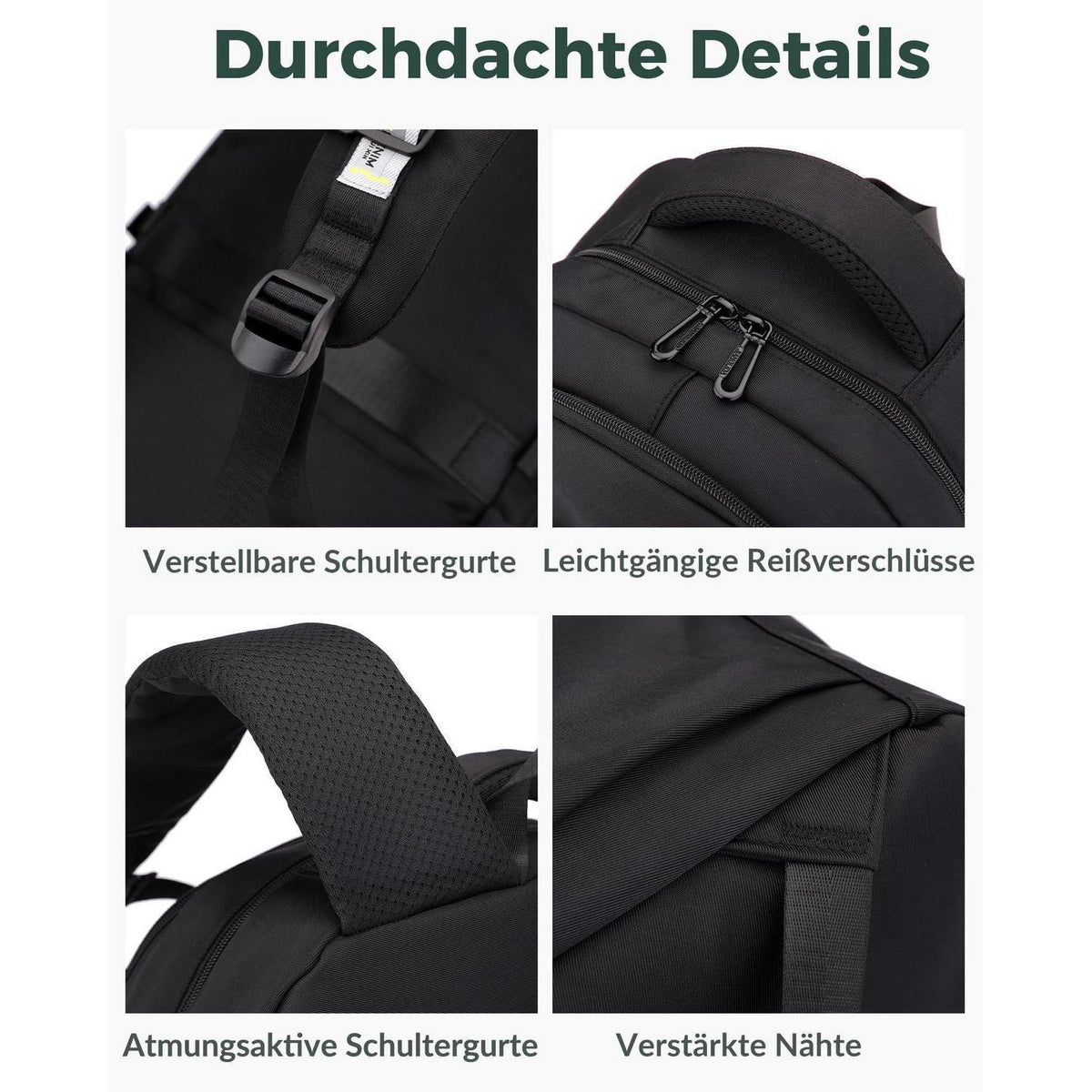 Schulrucksack Mädchen Braun – 30L Laptopfach & Ergonomisch